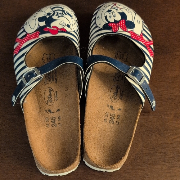 Birkenstock Birkies Disney Blue and Red Sandals With Mickey and Minnie - Picture 3 of 8